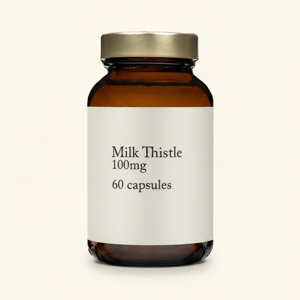 Holland & Barrett milk thistle capsules 100mg, imported from the UK