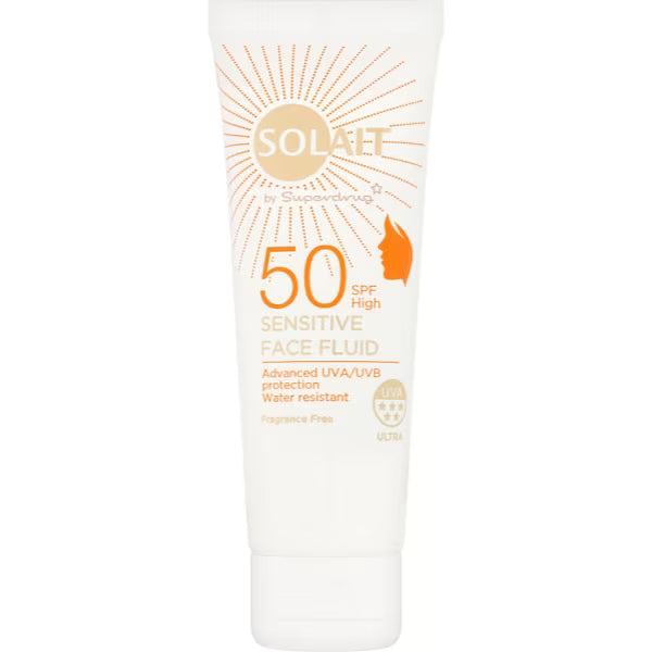 Solait sensitive face fluid SPF50 50ml (British brand)