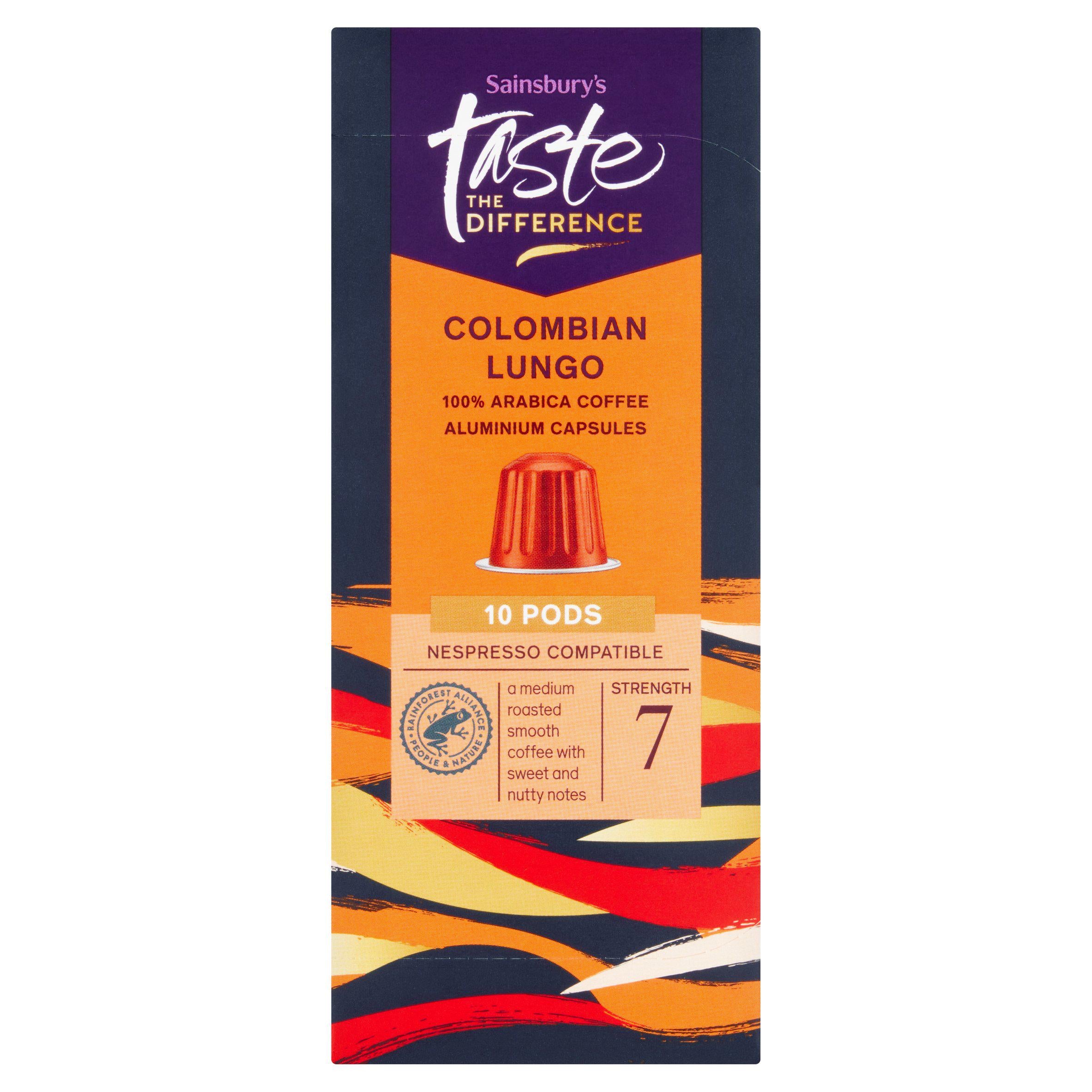 Sainsbury's Colombian Lungo, Taste the Difference x10 52g GOODS Sainsburys   