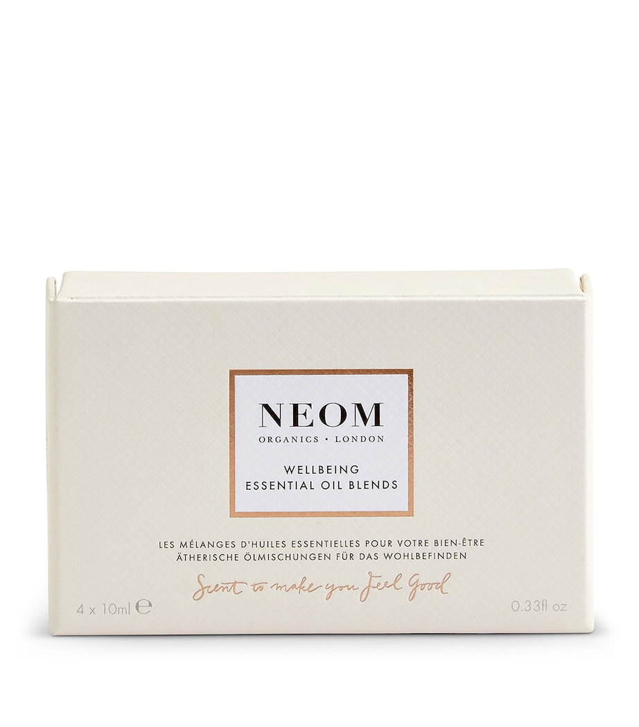 NEOM Wellbeing Essential Oil Blend Set, imported from the UK