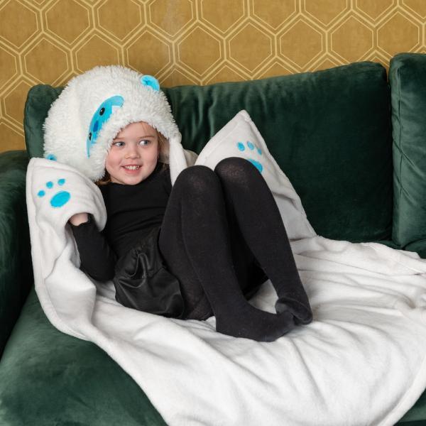 Cozy Noxxiez Yeti hooded blanket 130x100cm (British brand)