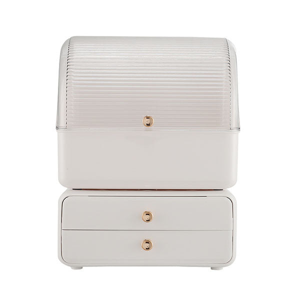 Livingandhome white dustproof makeup organizer, UK version