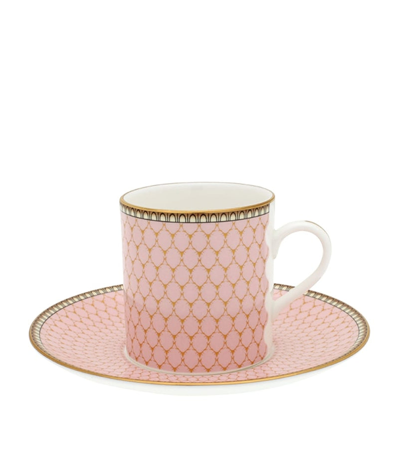 Halcyon Days Antler Trellis coffee cup and saucer (British brand)