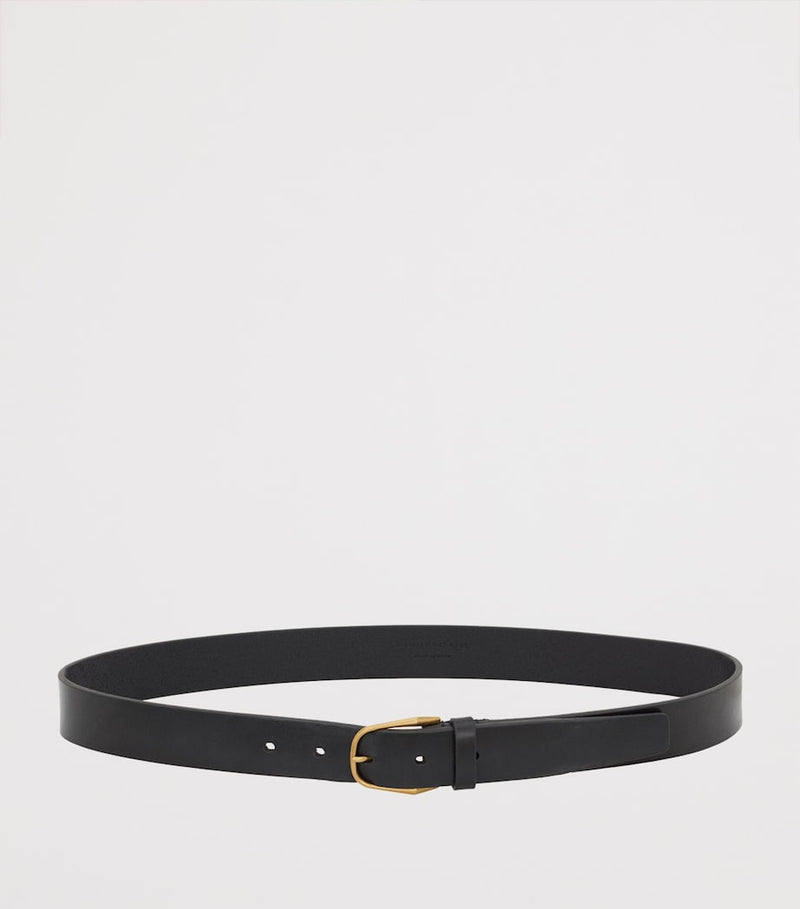 Saint Laurent leather belt with gold-tone buckle 3cm, UK version