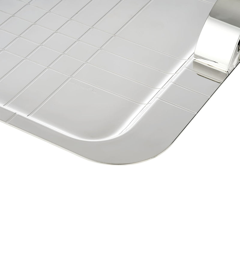 Christofle Silver-Plated Graphik Handheld Tray 45cm x 32cm - British product