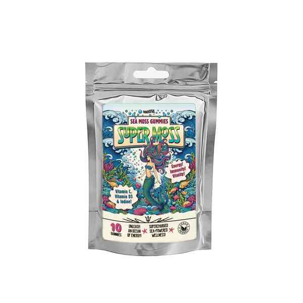 Innooova sea moss gummies low sugar apple 10 gummies, imported from the UK