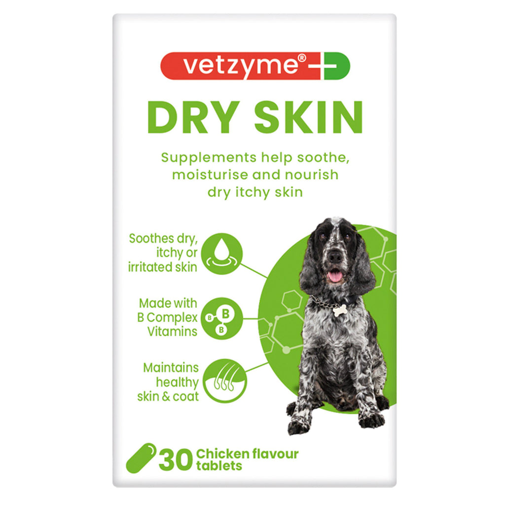 Vetzyme Dry Skin 30 Chicken Flavour Tablets 45g