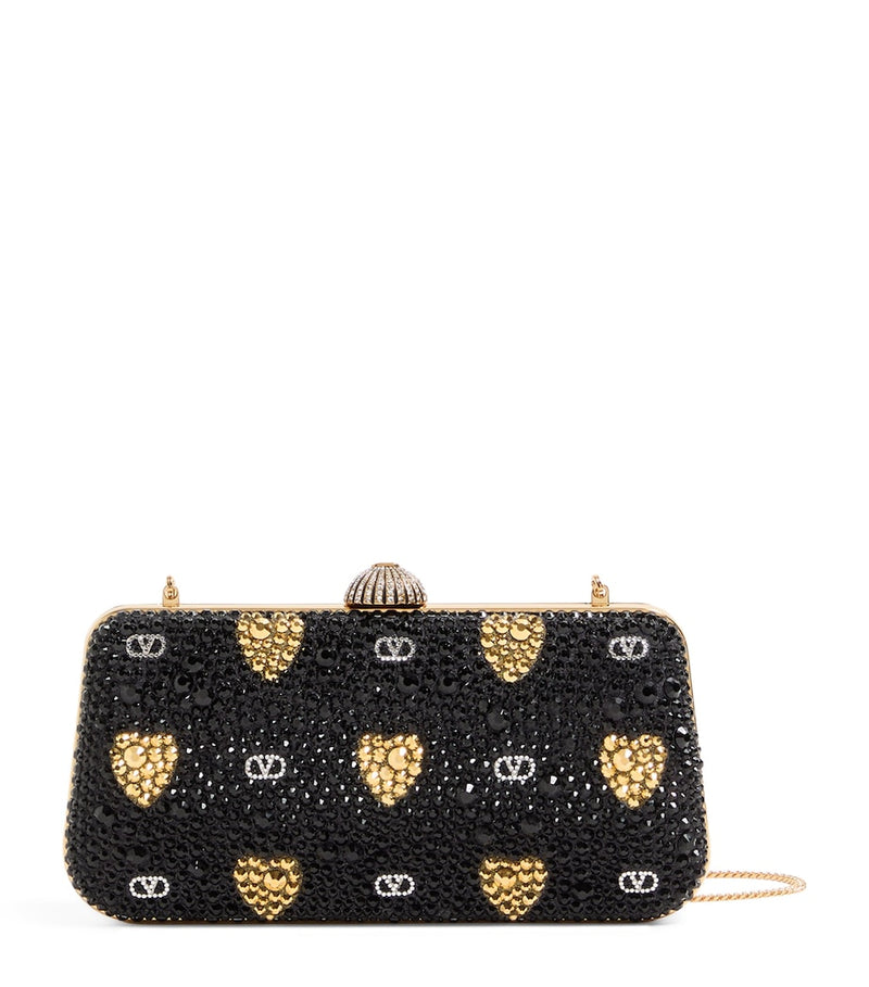 Valentino Garavani embellished minaudiere clutch bag - British product