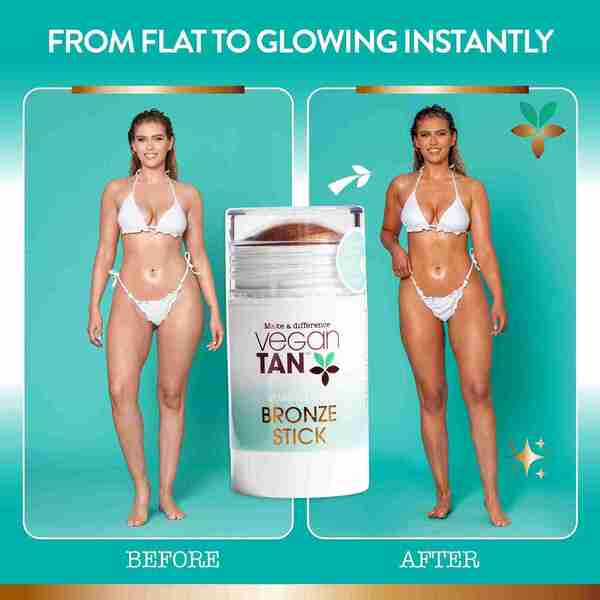 VeganTan bronzer stick for face and body 38g, imported from the UK