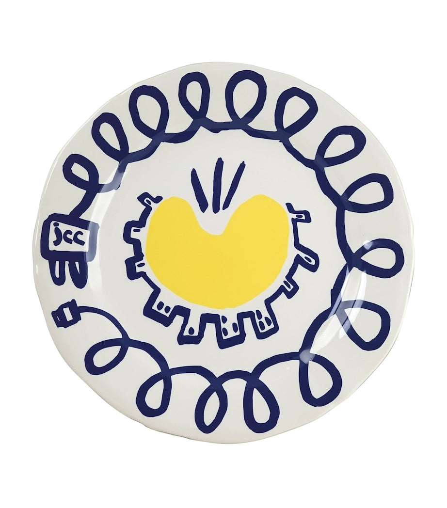 Gien Archipel dessert plates 23cm set of 6 - British product