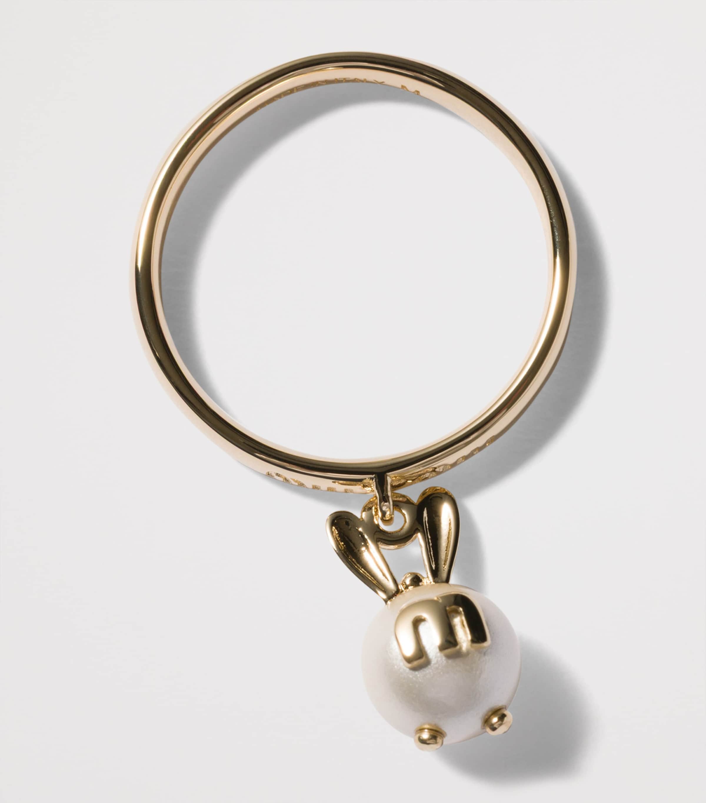 Miu Miu pearlised bunny pendant necklace, imported from the UK