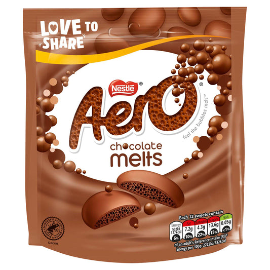 Aero Melts Milk Chocolate Sharing Bag 92g GOODS Sainsburys   