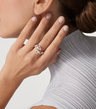 Cartier rose gold Panthère ring with diamonds, emerald, and onyx - British product