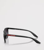 Prada Linea Rossa pillow sunglasses with tinted lenses, imported from the UK