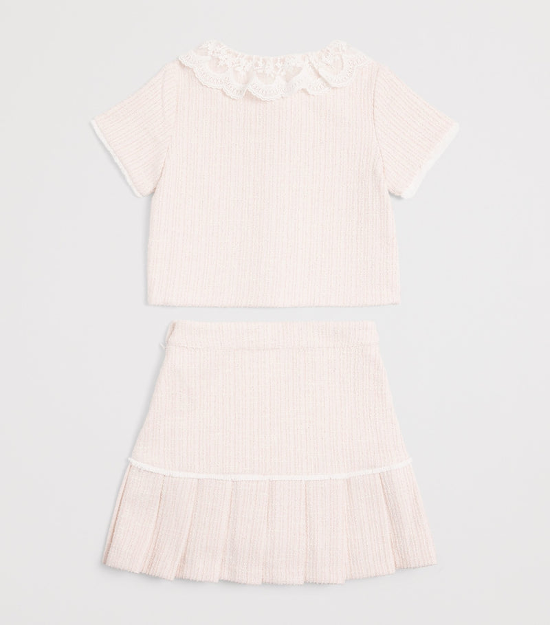 Patachou children's tweed top and skirt set for ages 3-14, imported from the UK
