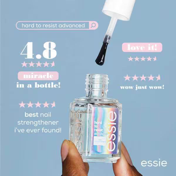 Essie Hard To Resist advanced nail strengthener treatment clear finish - British product