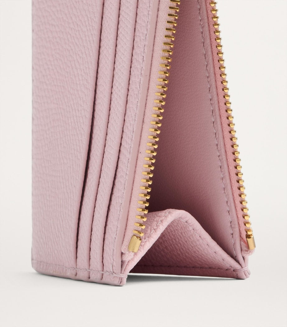 Valentino Garavani VLogo Signature zipped leather card holder, imported from the UK