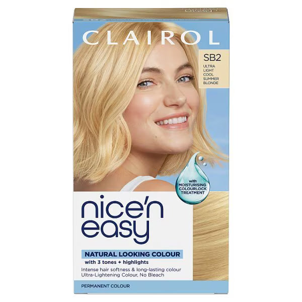 Clairol Nice'N Easy Permanent Hair Dye SB1 Light Beach Blonde