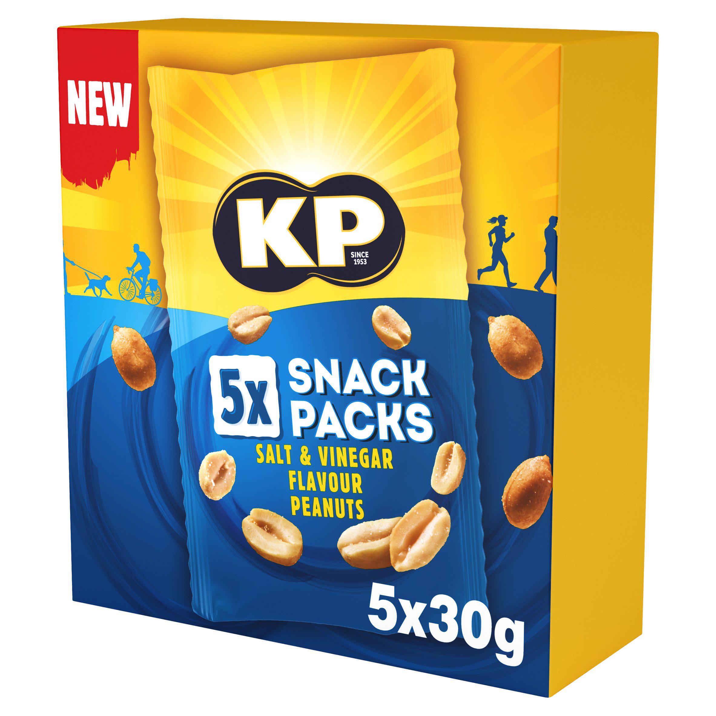 KP Salt & Vinegar Peanuts Multipack x5 GOODS Sainsburys   