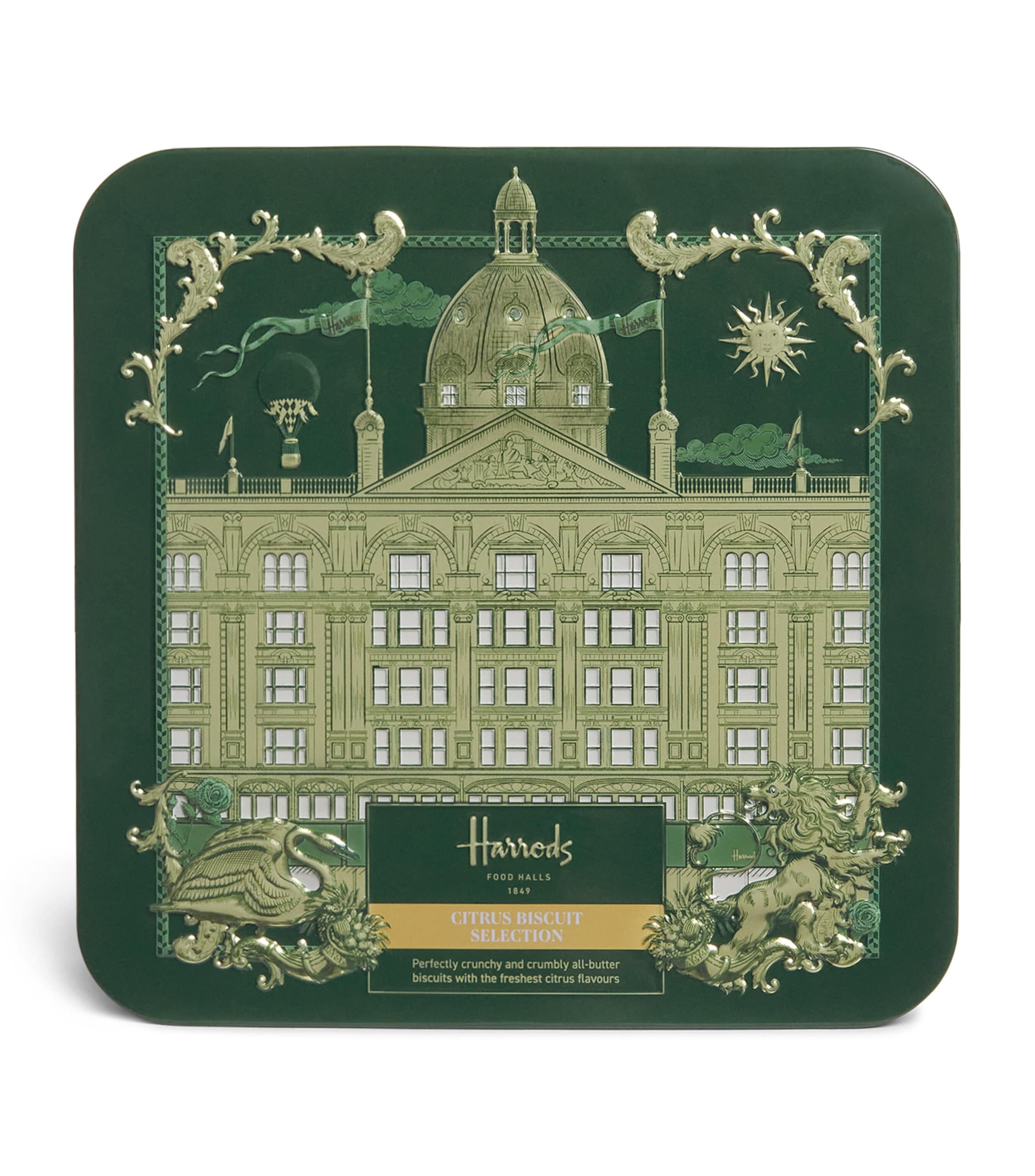 Harrods citrus biscuit selection tin 300g, UK version