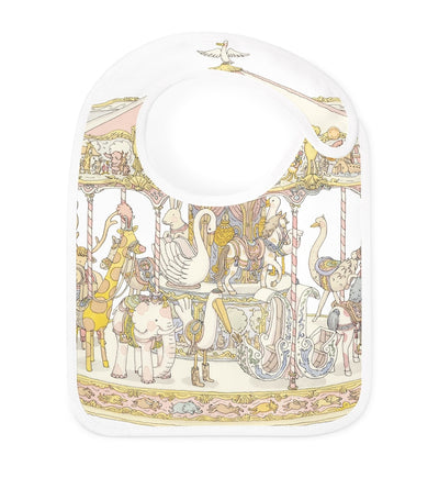 Harrods Atelier Choux Organic Cotton Carousel Print Bib- Buy online at McGrocer