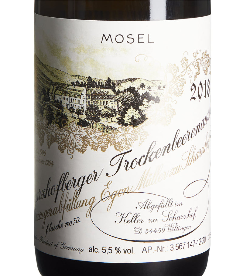 Egon Muller Riesling Trockenbeerenauslese 2018 37.5cl - British product
