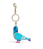 Harrods leather pigeon keyring with posable wings (British brand)