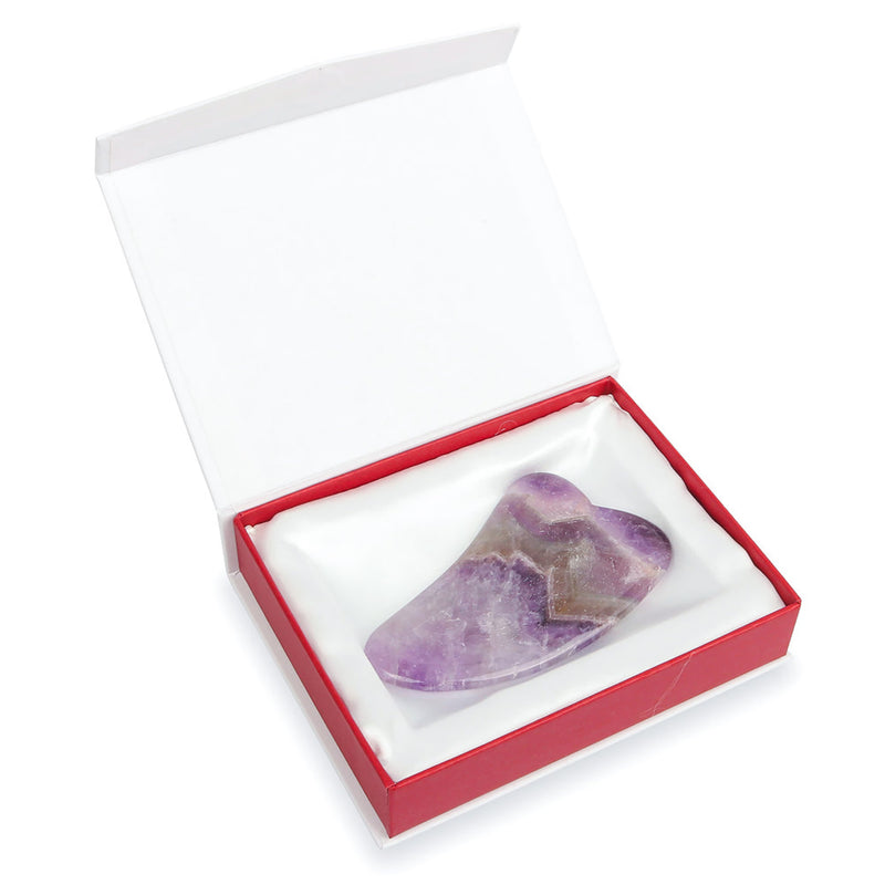 White Lotus Beauty amethyst gua sha facial tool, UK version