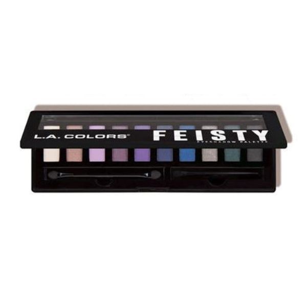 La Colors Feisty eyeshadow palette with 10 shades, imported from the UK