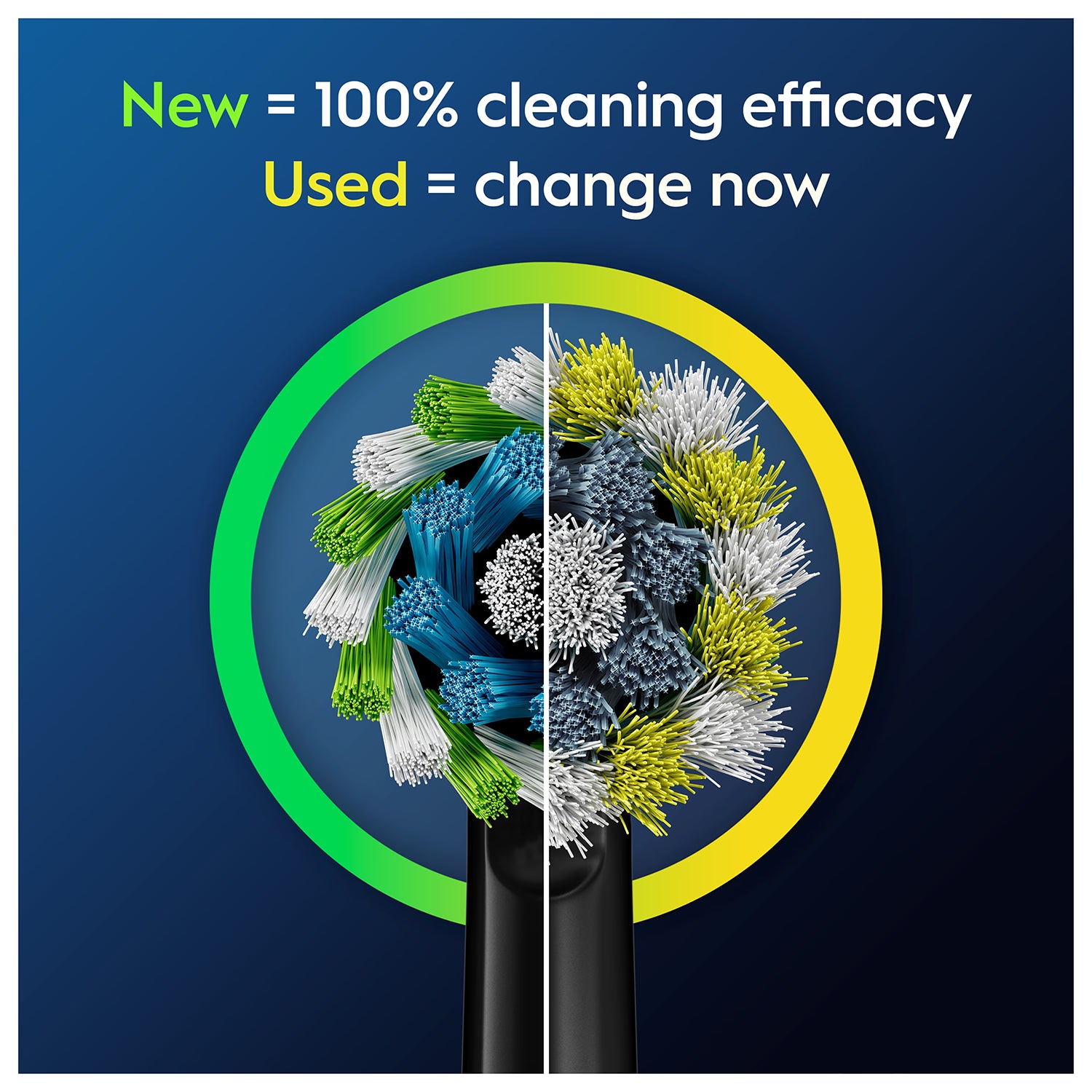 Oral-B Cross Action Black toothbrush heads 8 count - British product