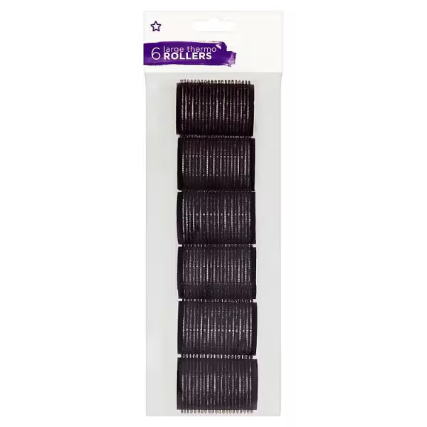 Superdrug thermo velcro rollers large 6-pack (British brand)