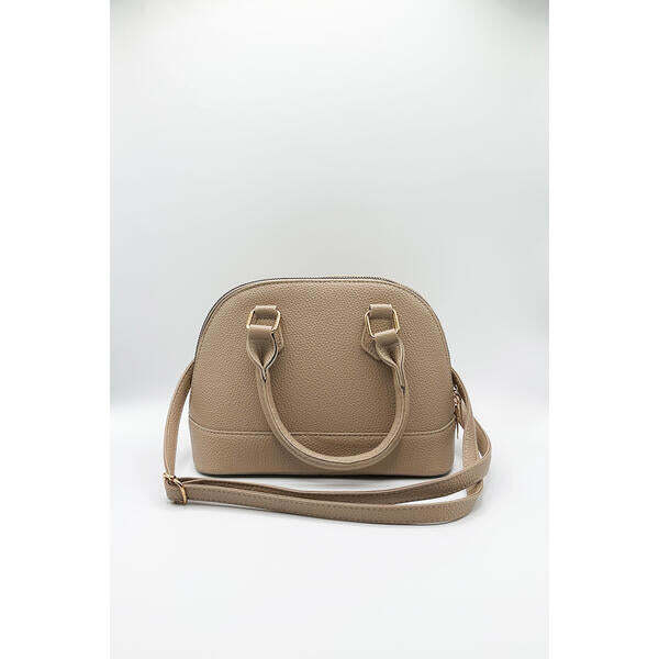 SVNX faux leather mini crossbody bag beige - British brand