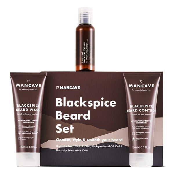 ManCave Blackspice beard gift set - British product