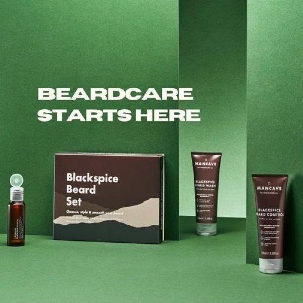 ManCave Blackspice beard gift set - British product