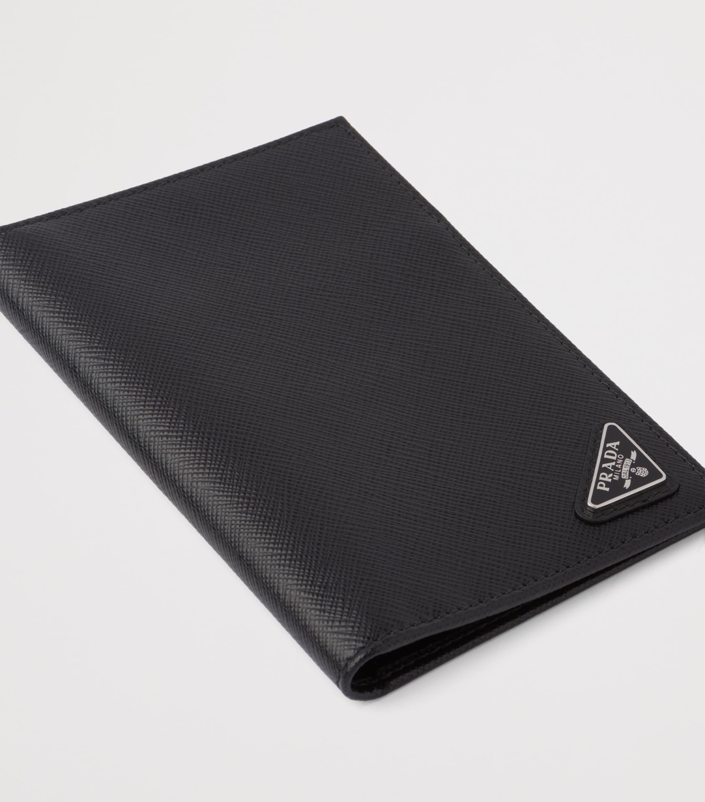 Prada Saffiano leather logo passport holder, imported from the UK