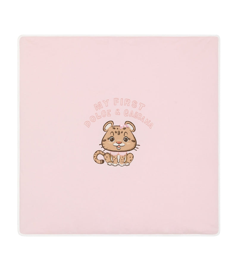Dolce&Gabbana Kids padded logo blanket with leopard motif, UK version