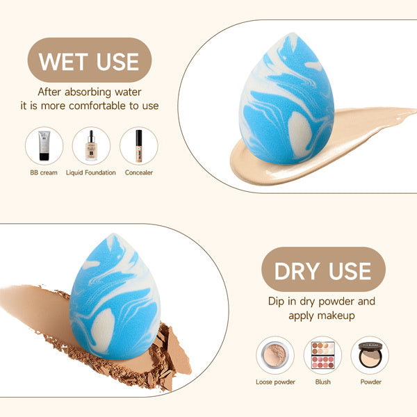 Livingandhome teardrop makeup sponge 6cm, imported from the UK