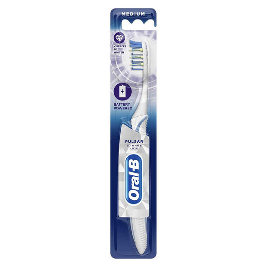 Oral-B Pulsar 3DWhite Luxe Manual Toothbrush With Battery Power GOODS Boots   