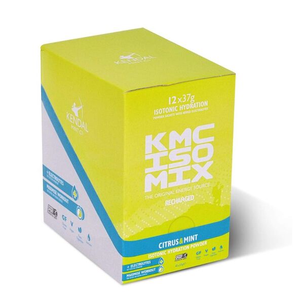 KMC isotonic drink powder Citrus & Mint 12x37g, imported from the UK