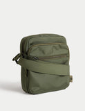 Recycled Polyester Pro-Tect™ Cross Body Bag GOODS M&S Khaki  