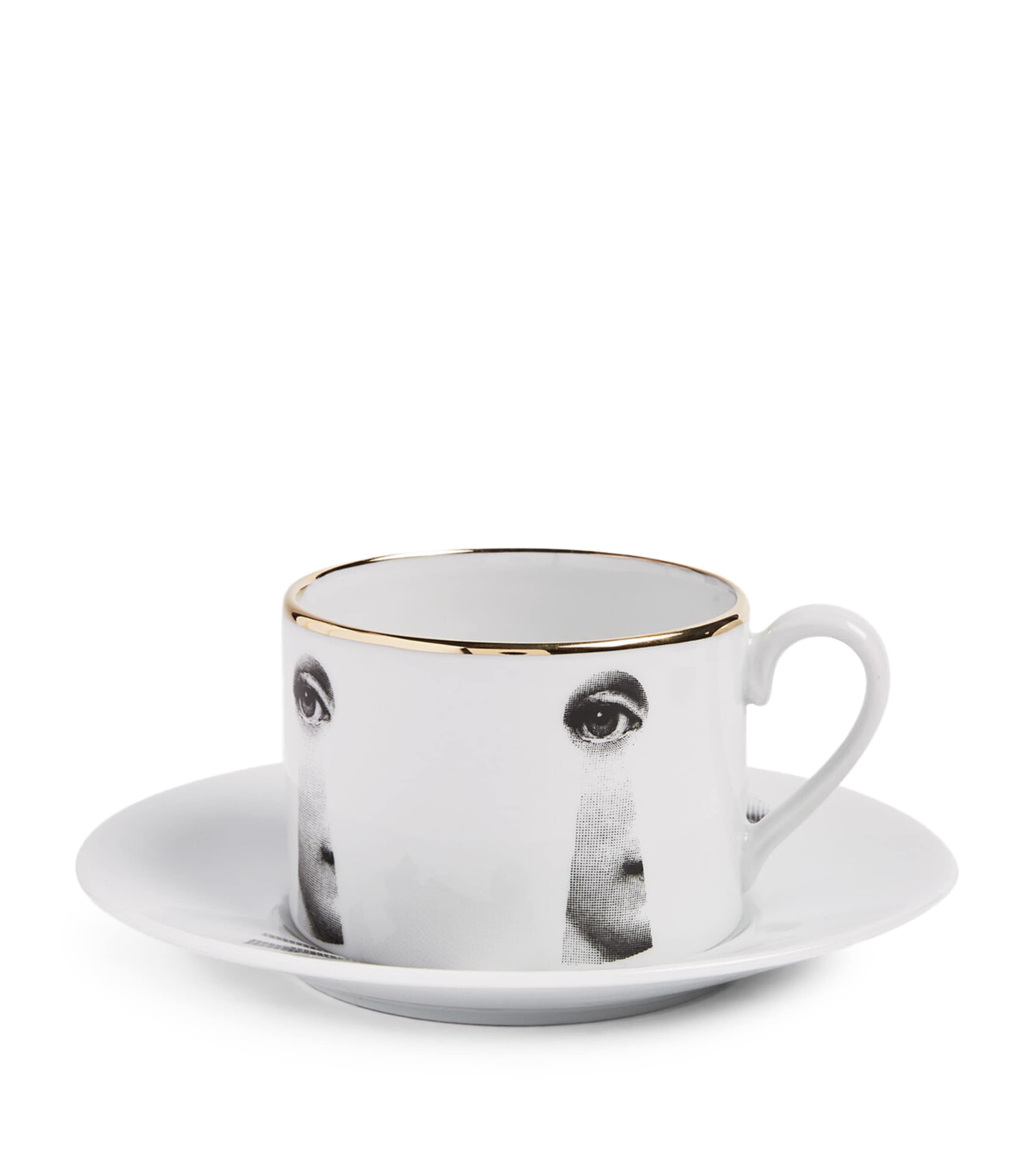 Fornasetti Tema e Variazioni teacup and saucer - British product