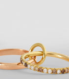 Spinelli Kilcollin gold diamond ring with five bands (British brand)