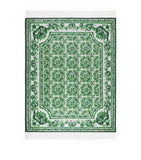Dolce&Gabbana Casa cashmere Verde Maiolica fringe throw 140cm x 180cm - British product