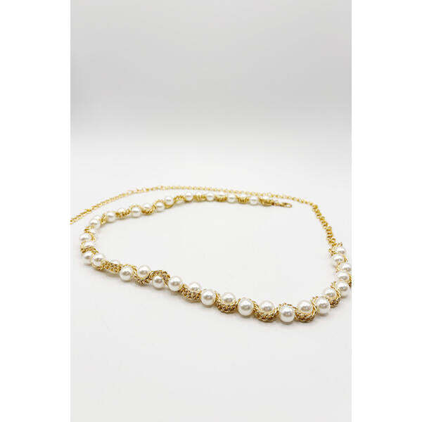 SVNX pearl waist chain belt 117cm, UK version