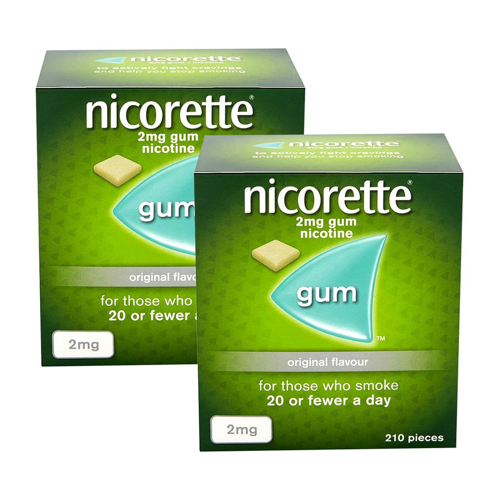 Nicorette 8 Week Bundle: 2 x Nicorette Original 2mg Gum 210s