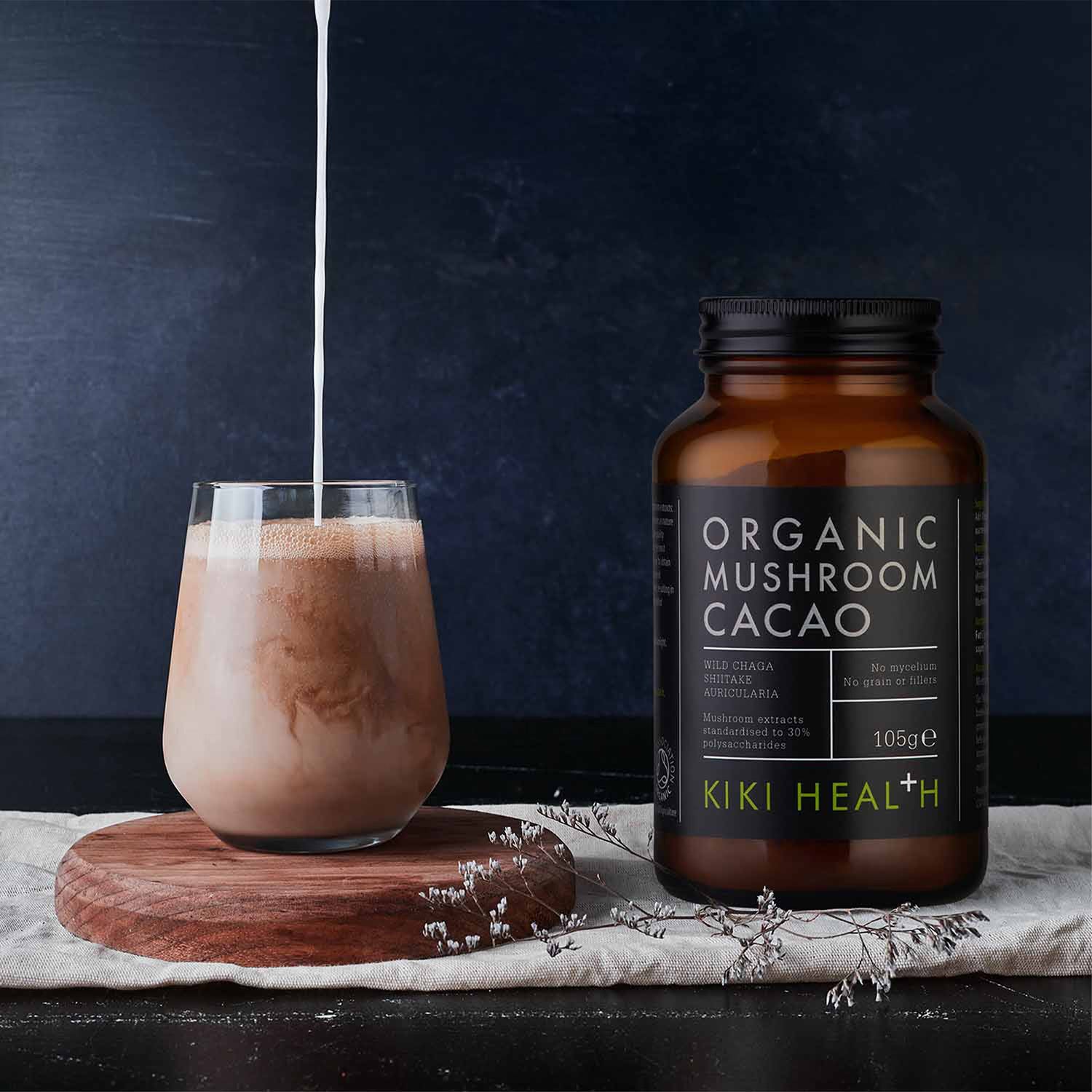 KIKI Health organic mushroom cacao powder 105g, UK version
