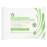 Superdrug Essential Cleansing Bio Face Wipes Sensitive Skin GOODS Superdrug 167EA  