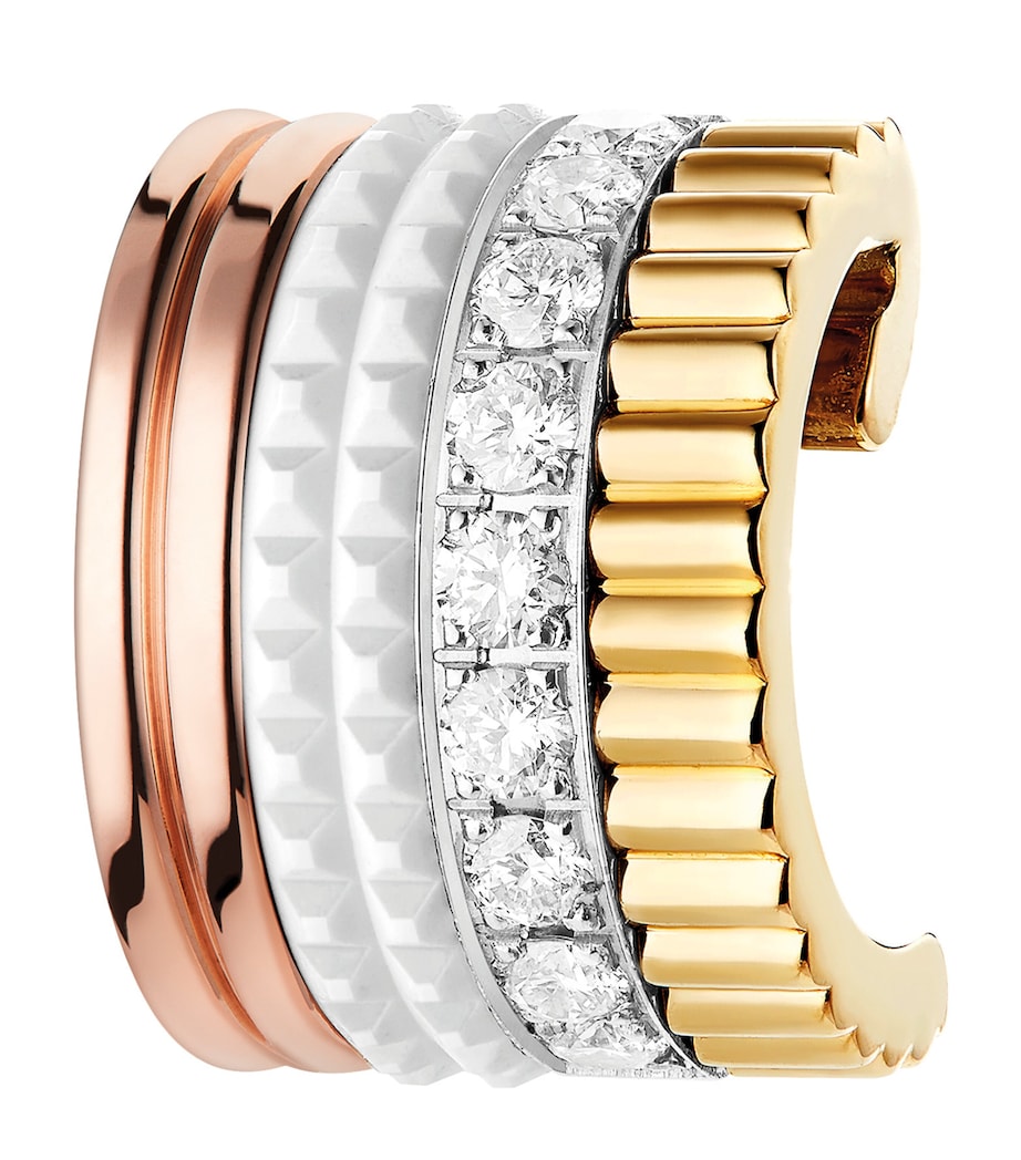 Boucheron Quatre White Edition single ear clip 18k gold diamonds, UK version
