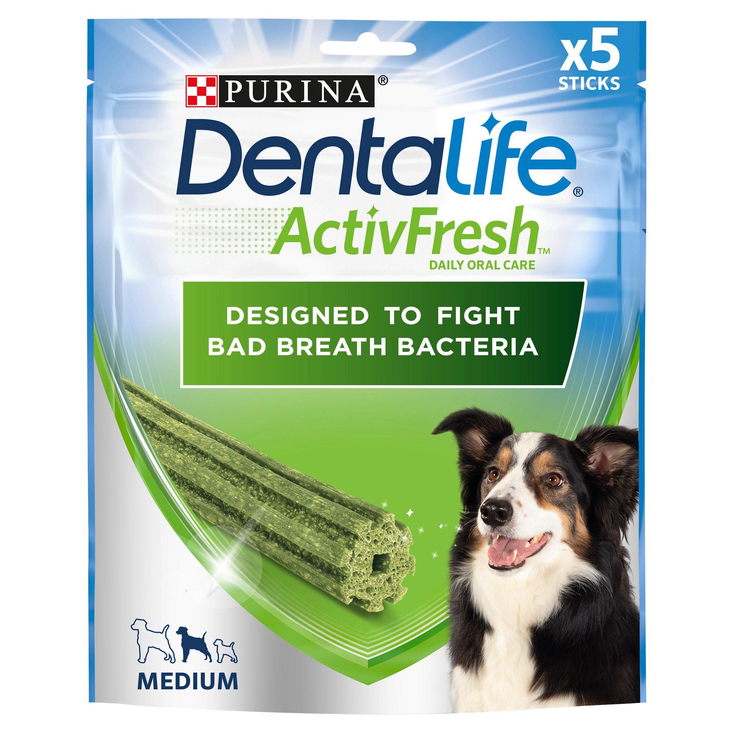 Dentalife Activfresh Medium Dog Treat Dental Chew Stick x5 GOODS Sainsburys   