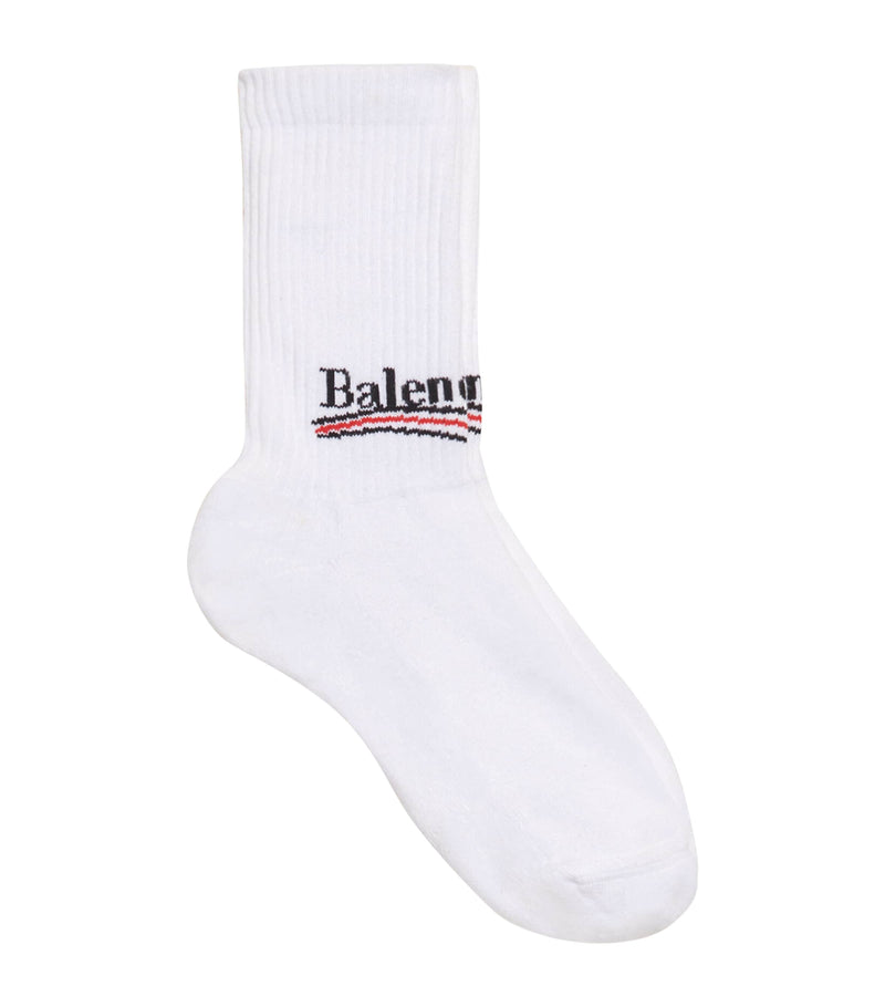 Balenciaga cotton blend tennis socks with logo detail - British product